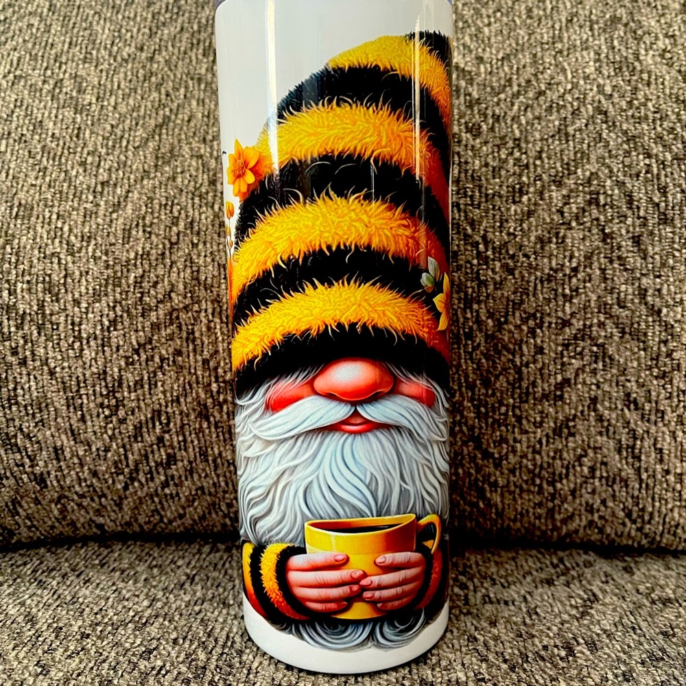 Gnome Art Print with Yellow and Black Accents